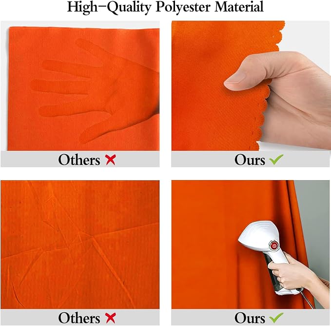 Orange Photography Backdrop for Photoshoot, Fabric 6x9ft | Polyester Studio - Image 6