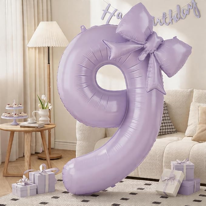 40 Inch Light Purple Number 9 by KYGNE