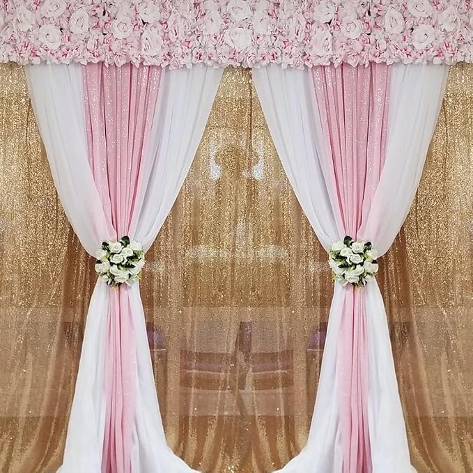 Pink Sequin Backdrop for Party Decor 10FTx10FT | 1 Panel, Glitter Sequin - Image 7