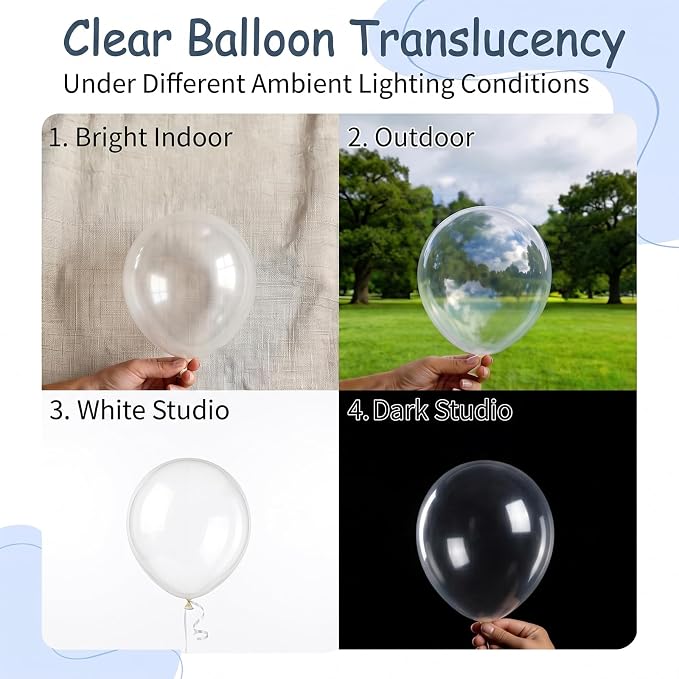100pcs 5 Inch Small Clear Balloons Garland Arch Gap Fillers | 5” Mini - Image 3