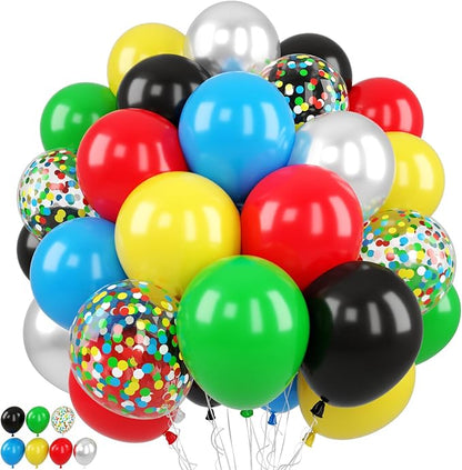Red Yellow Blue Green Balloon, Game Themed Party Supplies by BIAPIAN