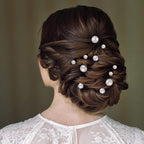 32 Pieces Wedding Pearl Hair Pins Bridal Pearl Rhinestone Hair Accessories U Shape Barrette for Bride Bridesmaid Women(Gold, Silver)