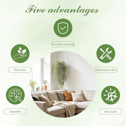 4Pcs Fake Hanging Fern Plants for Outdoors, UV Resistant Artificial Ferns - Image 4