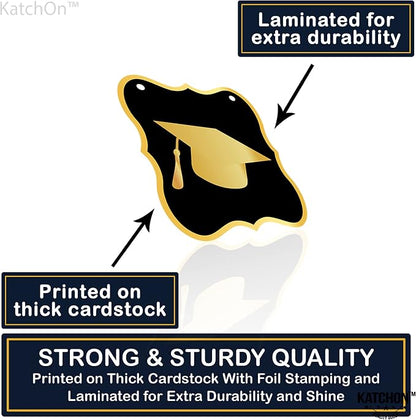 KatchOn Black and Gold Congrats Grad Banner 10 Feet | No DIY, Congratulations - Image 6