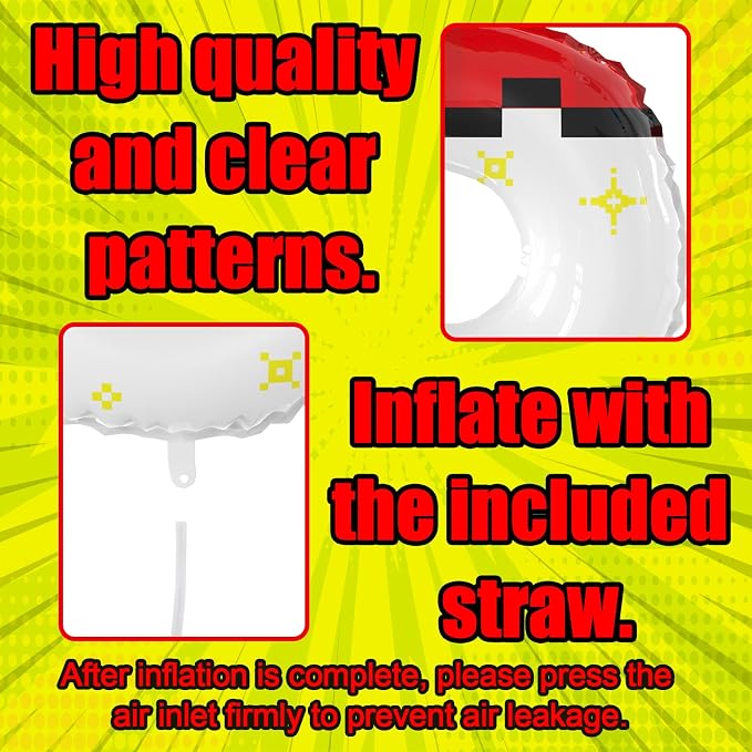 Red White Cartoon Theme Foil Balloons Cartoon Balloons Birthday Party Balloons - Image 3
