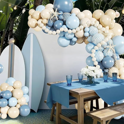 Blue Beach Balloon Arch Kit for Ocean Theme Baby Shower Decoration | 140Pcs - Image 3