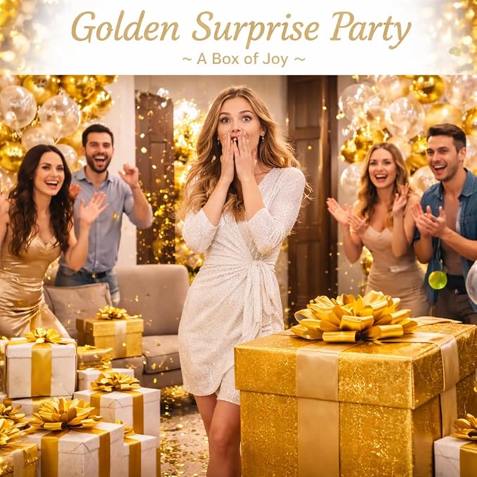 Golden Confetti Latex Party Balloons 100 Pack, 12 Inch Helium Balloons - Image 4