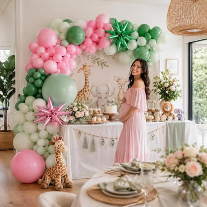 Pink and Green Balloon Arch Garland Kit - Image 3