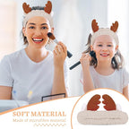 Jowmoy Headband, Face Wash Headband, Cute Antlers Design, Made of Elastic Microfiber, for Women Makeup Shower Spa, 1 Count