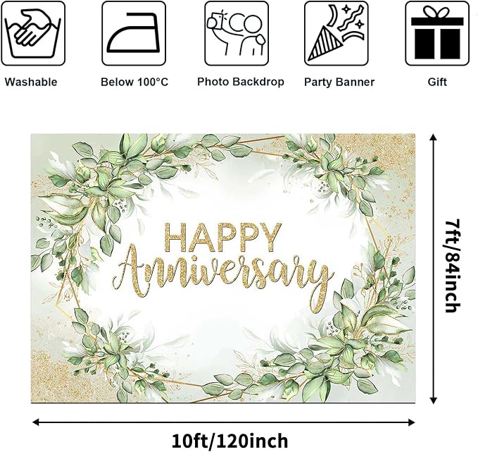 Happy Anniversary Backdrop - Image 2