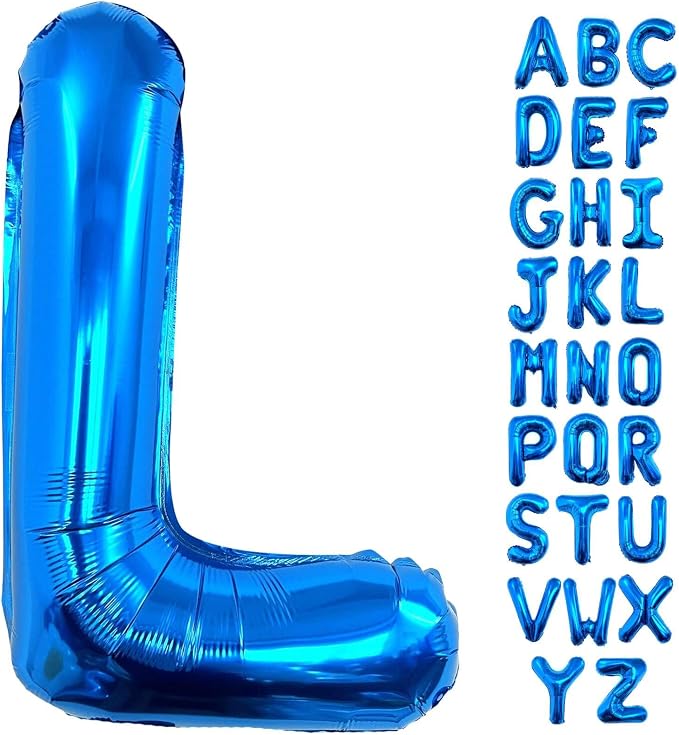 Lovoir 40 Inch Large Blue Letter L Balloons Big Size Jumbo Mylar Foil Helium by Lovoir