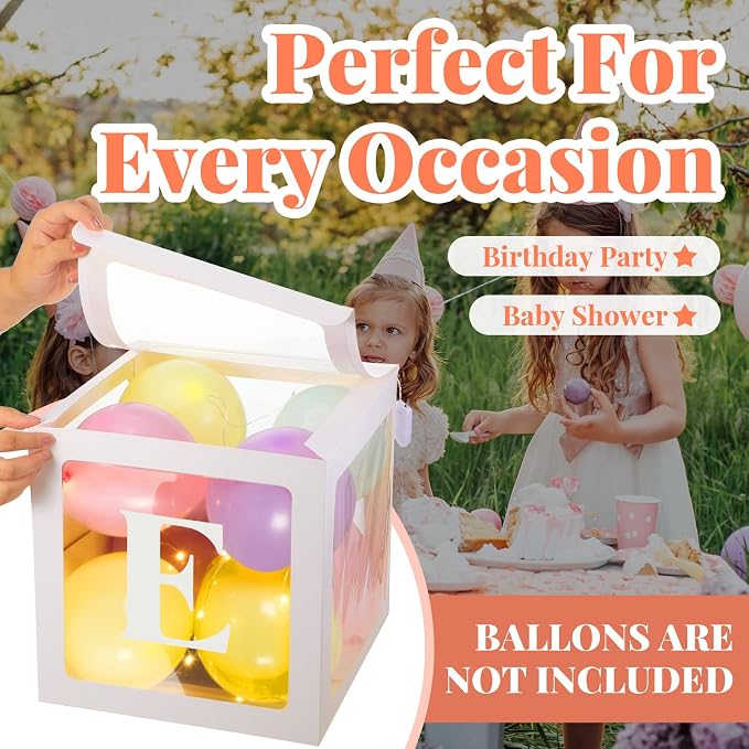 Qeeenar 3 Pcs Balloon Box Decorations First Birthday Decorations - Image 5