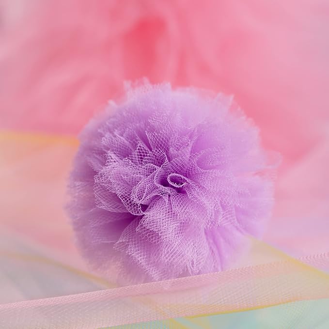 Pastel Tulle Ribbon 6 Rolls Tulle Fabric Spool Ribbon, 6 inch by 25 Yards/Spool - Image 6