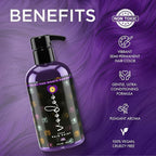 MOEHAIR VOODOO Purple Hair Paint (Aura), 8 Oz | Vegan & Cruelty-Free Purple Hair Dye | Ammonia, Sulfate & Paraben-Free | Vivid & Bright Intermixable Temporary Hair Color
