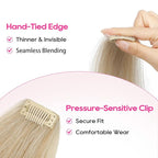 REECHO Clip in Hair Volumizer, 2PCS 6 inch Short Thick Clip in Hairpieces Adding Extra Volume Hair Extensions for Women (Pearl Platinum)