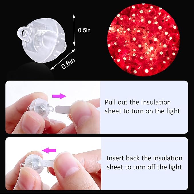 ZGWJ 100PCs Mini Led Lights, Led Balloons Light - Image 3