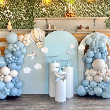 Awenztech Light Blue Balloons 12 inch, Pastel Blue Latex Balloon 50pcs Party - Image 5