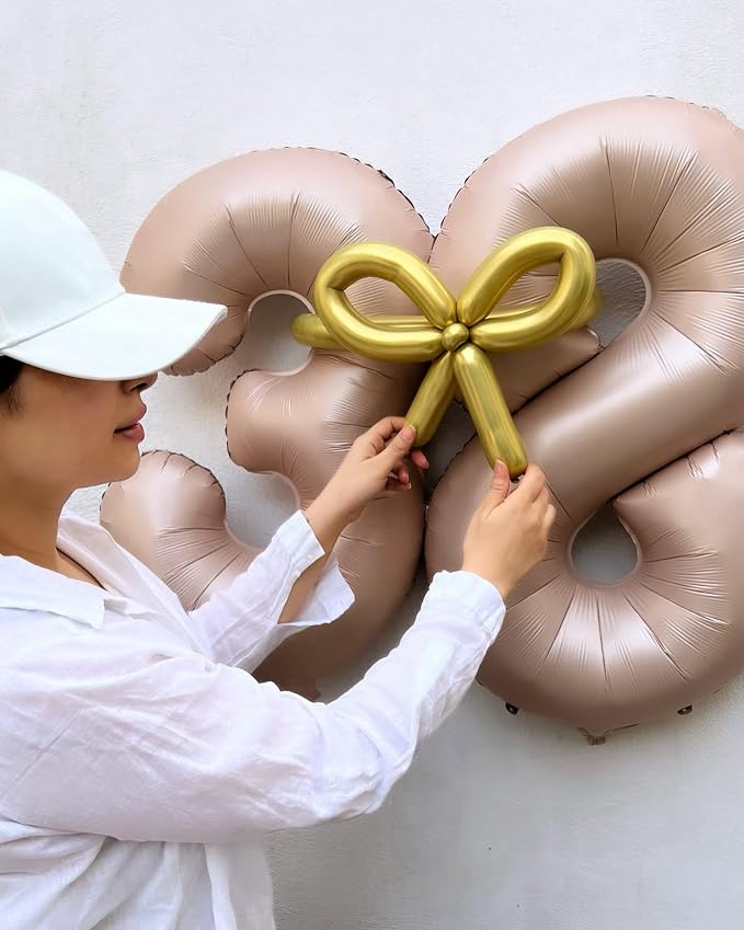 Light Brown Number 0 Balloon 40 Inch - Image 7