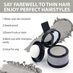 2 Pack Hairline Powder for Women and Men, Used to Root Touch Up Hair Color, Thinning and Gray Hair Coverage and Bald Spots Coverage, Light Gray