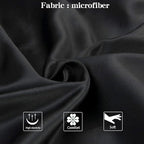 NTBAY Zippered Satin Pillow Cases for Hair and Skin, Luxury Queen Hidden Zipper Pillowcases Set of 2, 20x30 Inches, Black