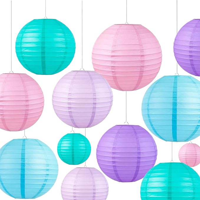 Pastel Paper Lanterns Set by AimtoHome