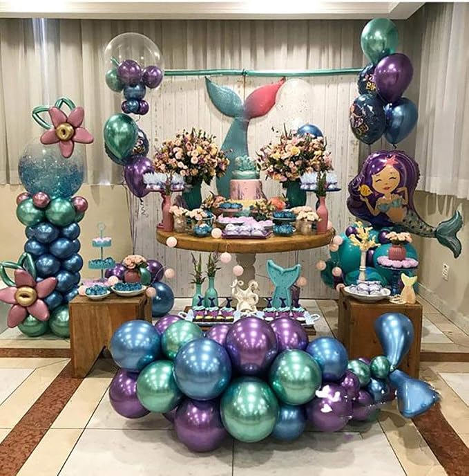 10 Inch Metallic Multicolor Balloons - Image 3
