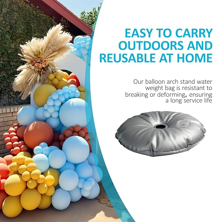Balloon Weights Pack of 2, Round Water Weight Bags - Image 5