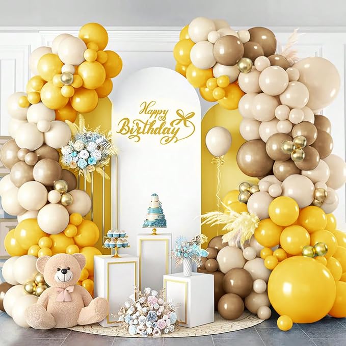 Orange Brown Nude Balloon Arch Kits, Neutral Baby Shower Gender Reveal Birthday - Image 3
