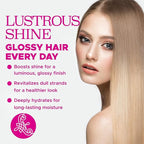 Luseta Glossy Pearl Shampoo and Conditioner Set Smooth & Moisturize, Fight Frizziness and Add Shine,Hydrating for Damaged Hair, Detangle,Nourish Strands,Paraben Free, Sulfate Free,16.9oz