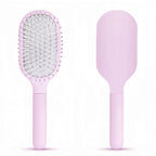 Hair Brush for Women, Detangler Brush Full Sized, Detangling Paddle Pain-free on All Hair Textures, Pink and Light Grey Cushion Base,1 Pack
