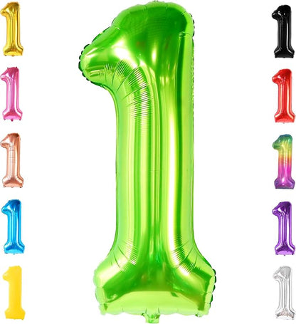 KatchOn Light Green Number 1 Balloon 40 Inch | Mylar Foil Balloon by KatchOn