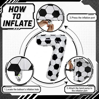 Soccer Number 7 Balloon for Boys, Gaint Soccer 7 Balloon Number, 7th Birthday - Image 8