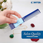 By Cantor - 5 Pack Stainless Steel Hair Picks Anti Static Lift & Detangle Combs for All Hair Types Chemical & Heat Resistant