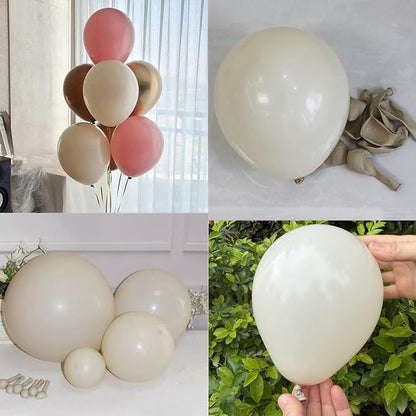 5 inch White Sand Latex Balloons - Image 6