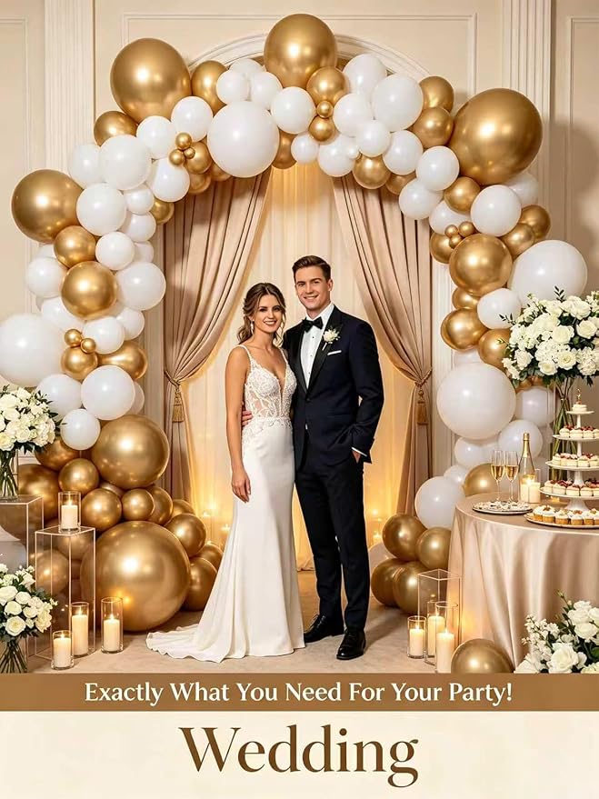 Gold Balloons 125 Pcs Gold Balloons Different Sizes 18 Inch 12 Inch 10 Inch 5 - Image 9