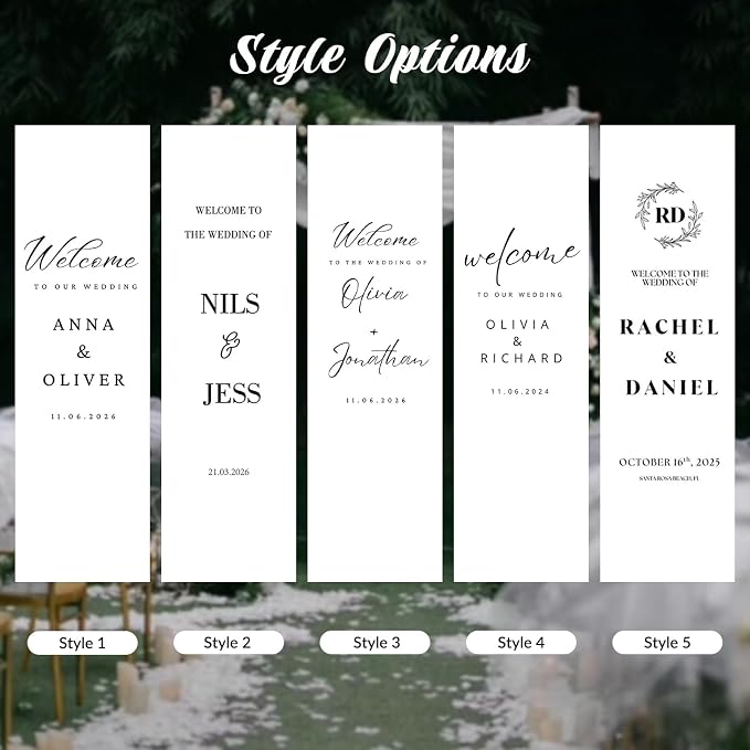 Personalized Wedding Welcome Fabric Sign Sheer Lace Banner | Handmade Custom - Image 8