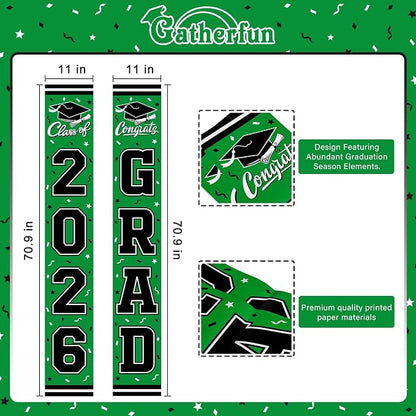 2026 Graduation Decorations, Congrats Grad Banner Backdrop - Image 2