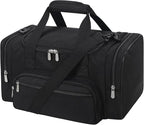 Small Duffel Bag 17 inch Carry On Weekender Bag for Travel Gym Sport (17x10x9 in) - Black