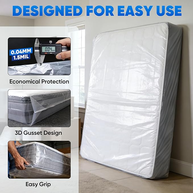 TICONN 2PK Plastic Mattress Bag - Image 2