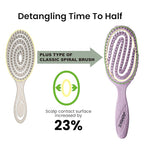 AIMIKE Hemp-Relax Detangler Hair Brush, Eco-Friendly Detangling Brush for Wavy Straight Hair, Vented Hairbrush w/Soft Bristles, Glide Through Tangles with Ease for Women, Kids, Wet & Dry Hair