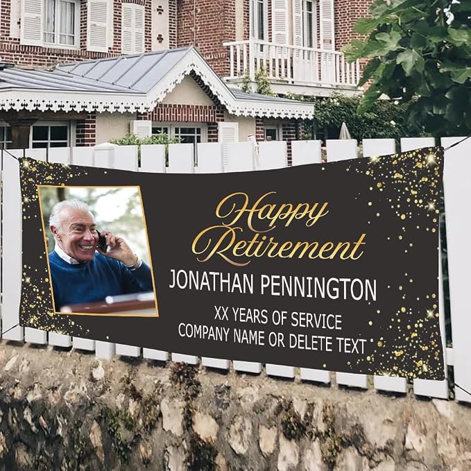 Personalized Retirement Banner, Retirement Party Decorations, Retirement Party - Image 2