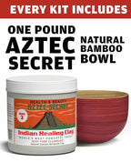 Aztec Secret Essential Indian Clay Mask Kit by Etana – 100% Natural Calcium Bentonite for Deep Pore Cleansing - Facial, Hair & Body Detox Set With Accessories