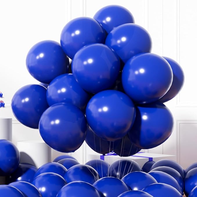 AULE 50Pcs Latex 12 Inch Royal Blue Balloons | Helium Party Happy Birthday by AULE