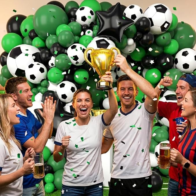 Soccer Balloons Garland Arch Kit 150Pcs - Image 6