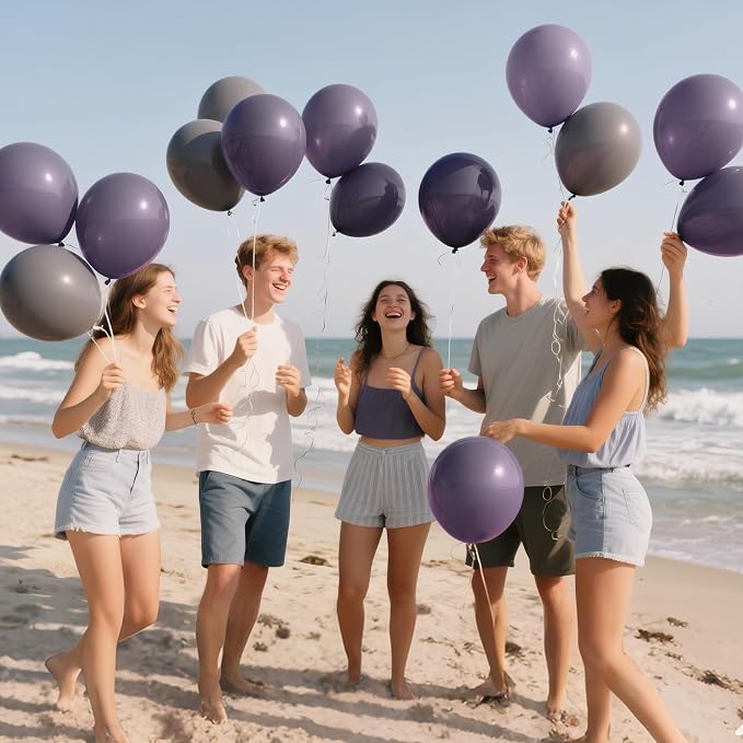 110pcs Dusty Purple Balloon 12 Inch, Dusty Purple Latex Balloons - Image 7