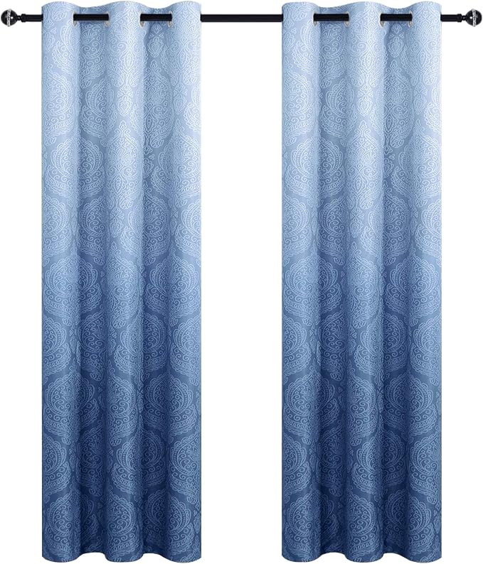 DWCN Ombre Blackout Curtains for Bedroom - Image 9