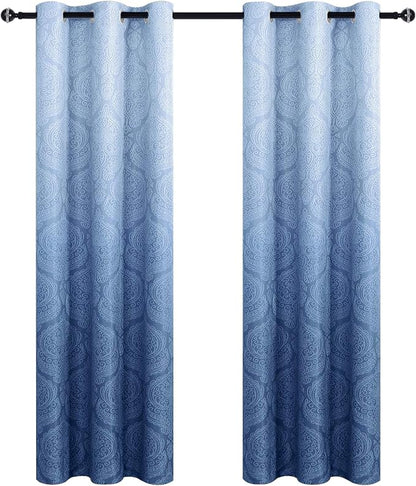 DWCN Navy Blackout Damask Curtains - Image 8