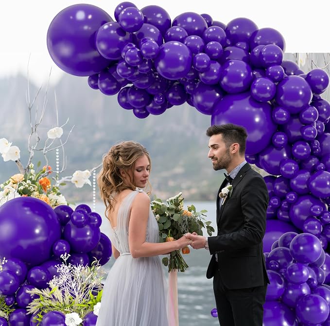 114pcs Dark Purple Balloons, 18 12 10 5 Inch Different Sizes Balloon | Balloons - Image 7