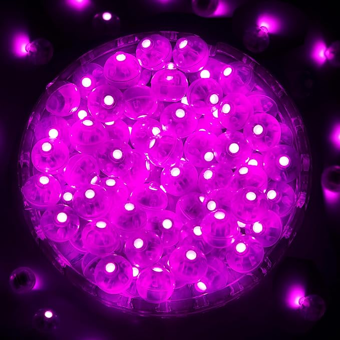ZGWJ 200PCs Pink Balloon Lights Mini, Battery Powered, Long Standby Time by ZGWJ