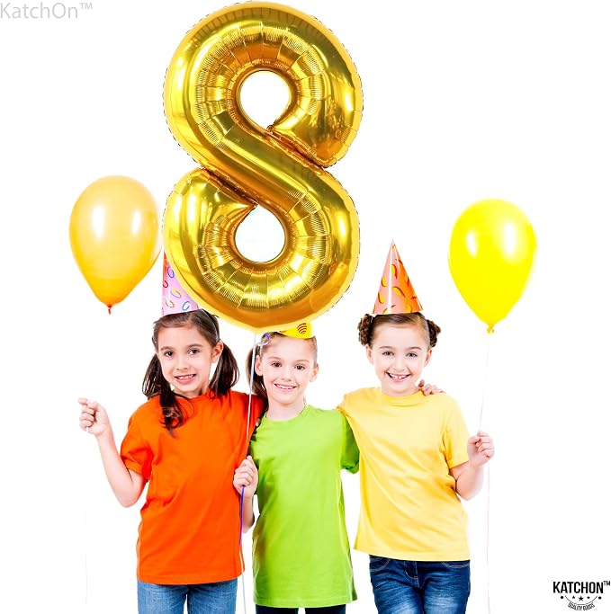 KatchOn Foil Golden Number 8 Balloon - Image 8